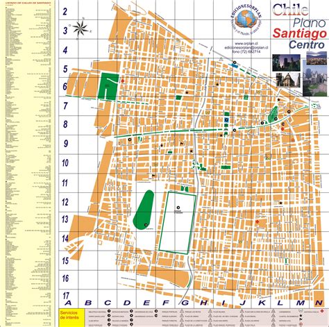 Detailed Map of Santiago .